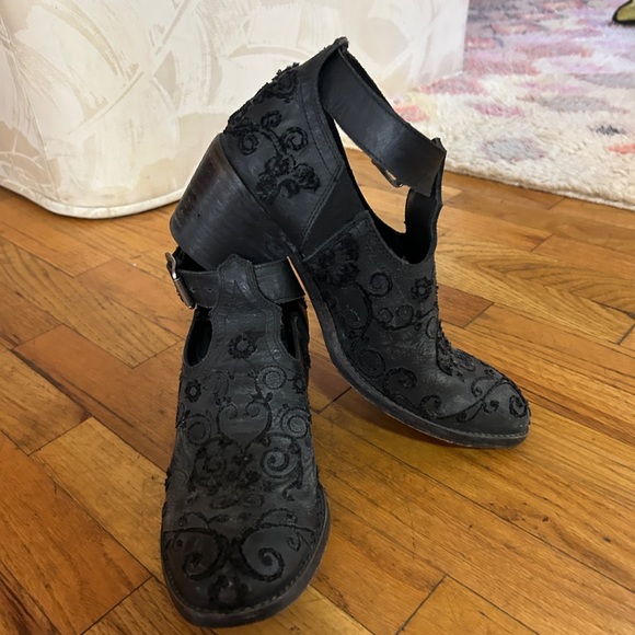 Free People x farylrobin embroidered black booties - Picture 6 of 10